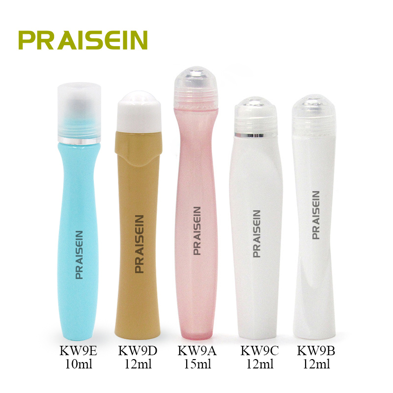 Wholesale perfume oil roll on plastic bottle with stainless steel roller ball 12ml 15ml eye cream roll on bottle