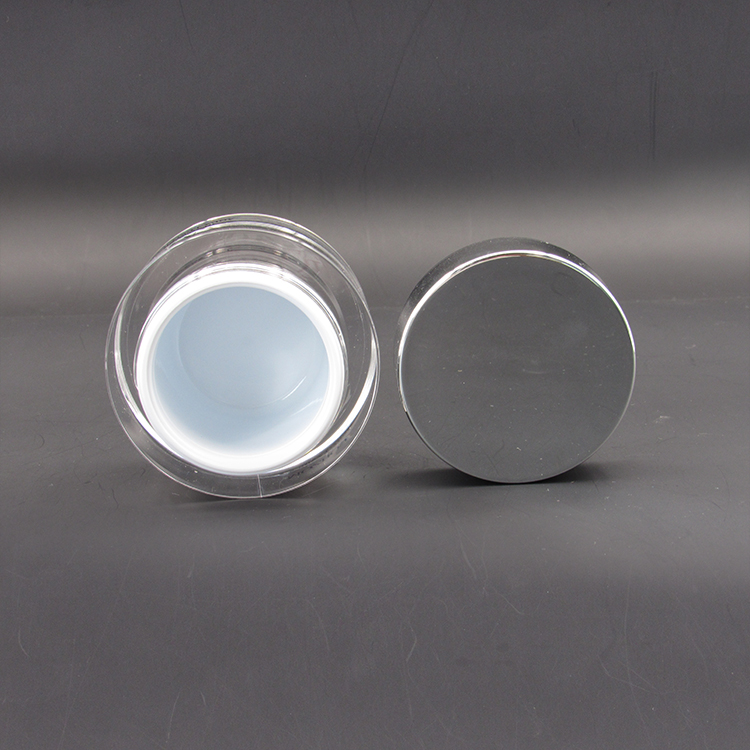 Round Silver Cream Jars Empty Cosmetic Containers for Facial Creams with Logo