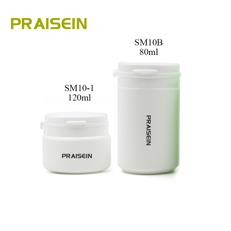 80ml 120ml HDPE Plastic Bottle for Xylitol Chewing Gum Cream Jar Customized Color Round Flip Top Rip Pull Jars