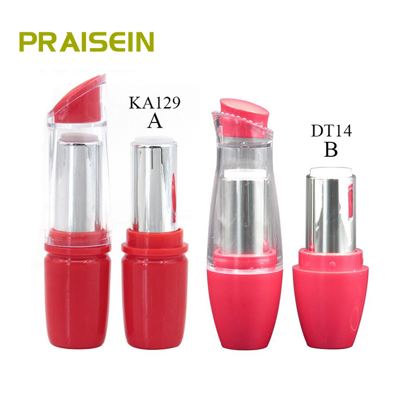 Factory processing logo cometic empty lip stick tube lip balm container plastic makeup custom packaging wholesale