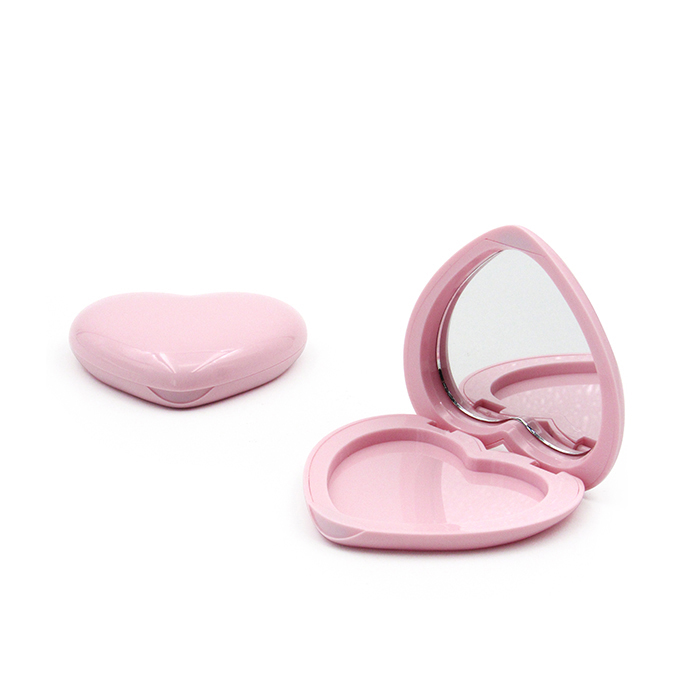 Manufacturer custom empty eye shadow blush container heart-shaped cosmetic eye shadow case packaging