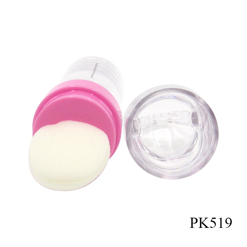 New design round plastic loose powder bottle wholesale 15g cosmetics concealer empty tube with transparent lid