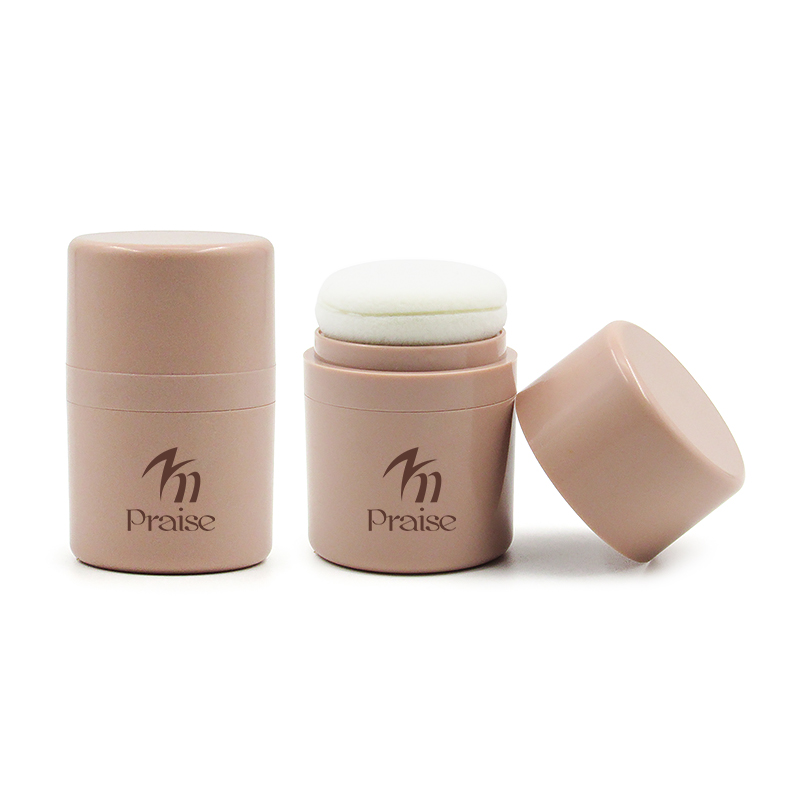 Cosmetics 8.5g empty loose powder case packaging, Hair fluffy powder bottle, Pink round plastic powder filling case container