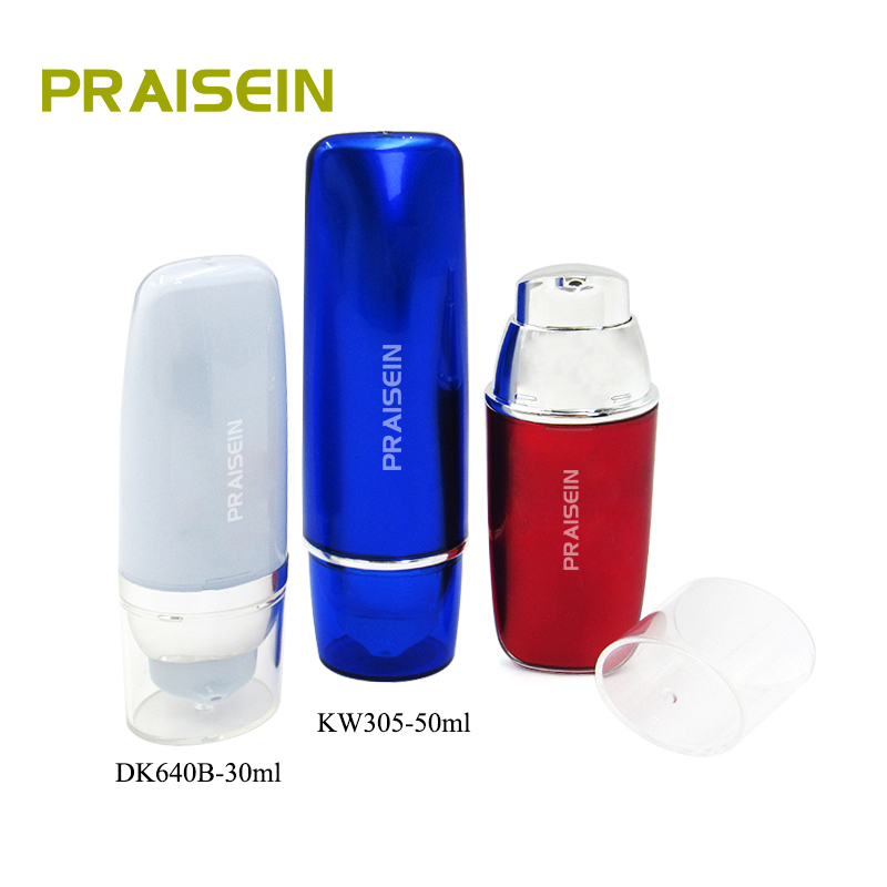 30ml 50ml empty skin care packaging sunscreen bottle with lid wholesale empty plastic lotion pump bottle