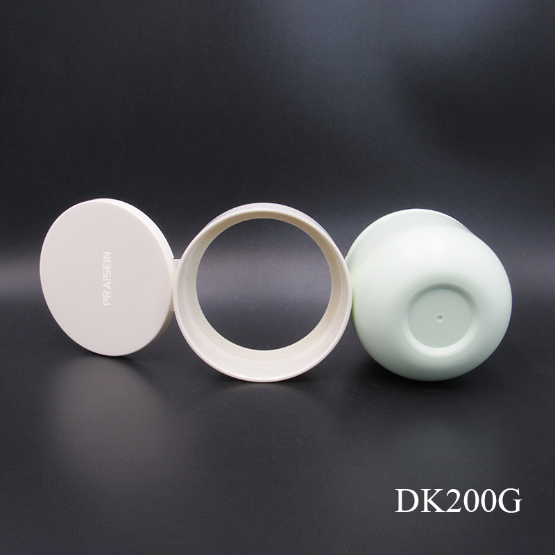 260g Empty Skin Care Jar Container Round Flip Lid Green Cream Jar with Plastic Spatula