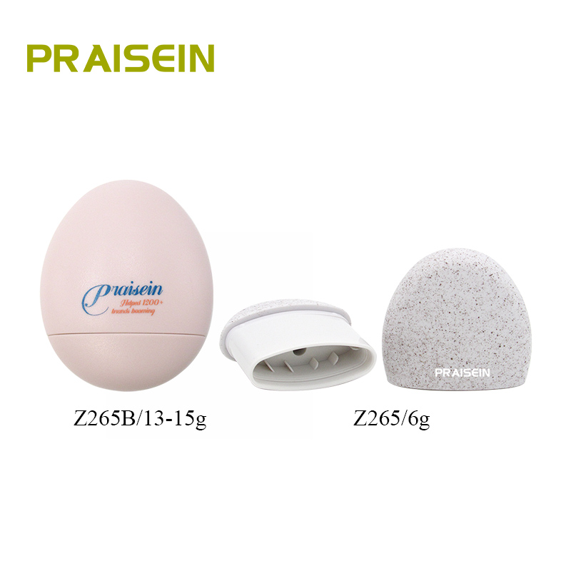 6g 13-15g Empty silver lip balm tube egg shaped plastic deodorant container packaging
