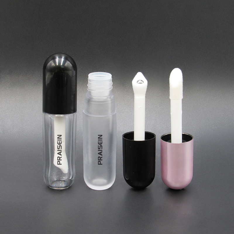 3ml 5ml Round Empty clear Lip Gloss Container Tube Capsule Shaped Cosmetic Lip Gloss Tube Plastic Packaging Factory Customized