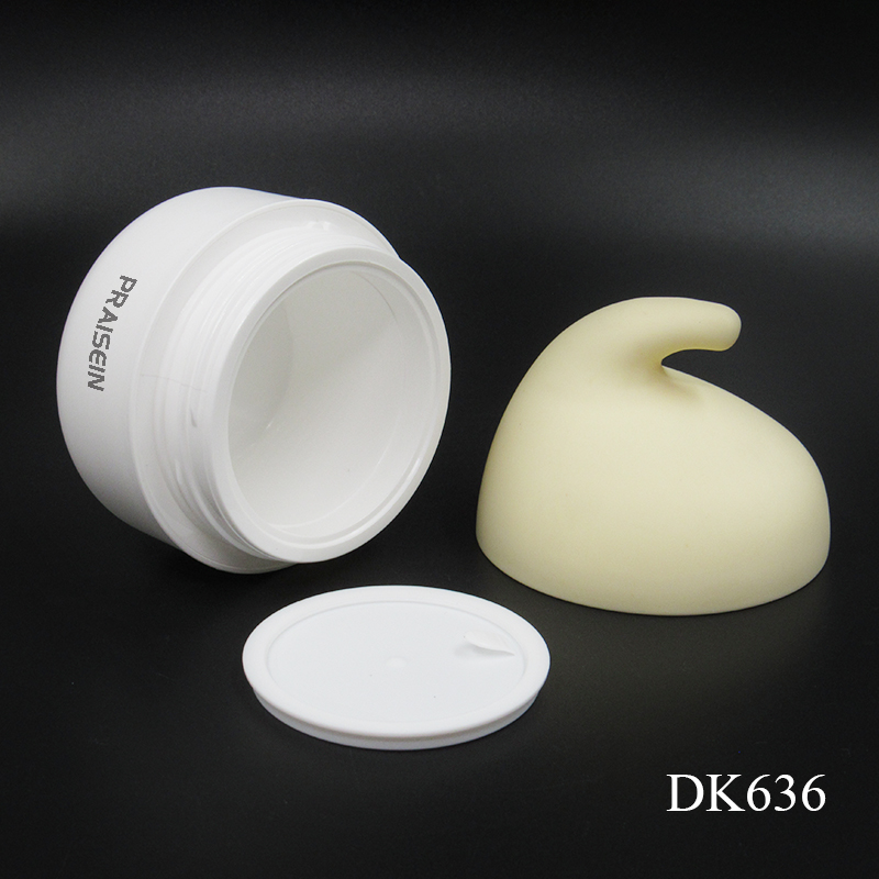 Round skin care cream packaging container custom 50g PP plastic baby moisturizer empty jar with lid and lining