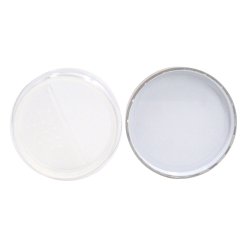 Factory manufactures wholesale cosmetics round empty clear loose powder case, plastic powder container with rotary mesh screen