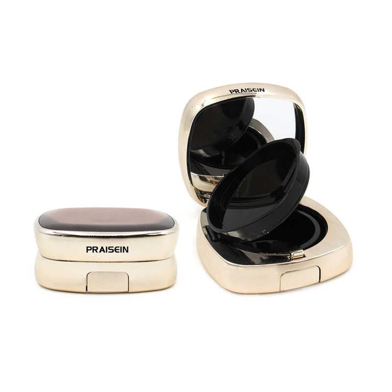 Factory price wholesale square air cushion box with mirror gold cosmetic plastic air cushion foundation case