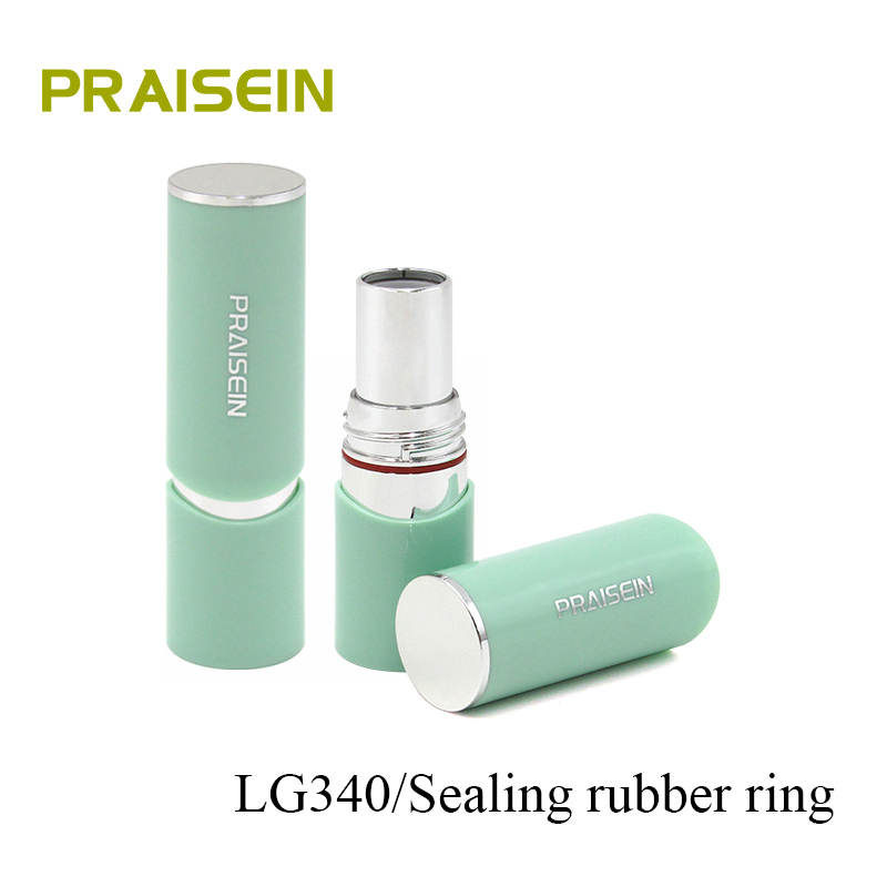 Customized 12.1mm Pearl White Plastic Lipstick Tube Spiral Airtight Empty Lipstick Container