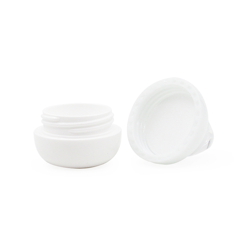 8ml plastic cream jar Custom travel container White Cosmetic Cream sample bottle