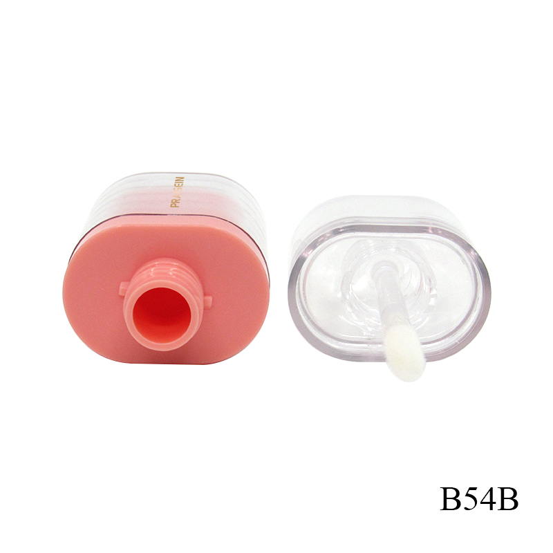 Double wall plastic empty cosmetic lip gloss tubes custom color 5ml clear lip gloss packaging manufacturer