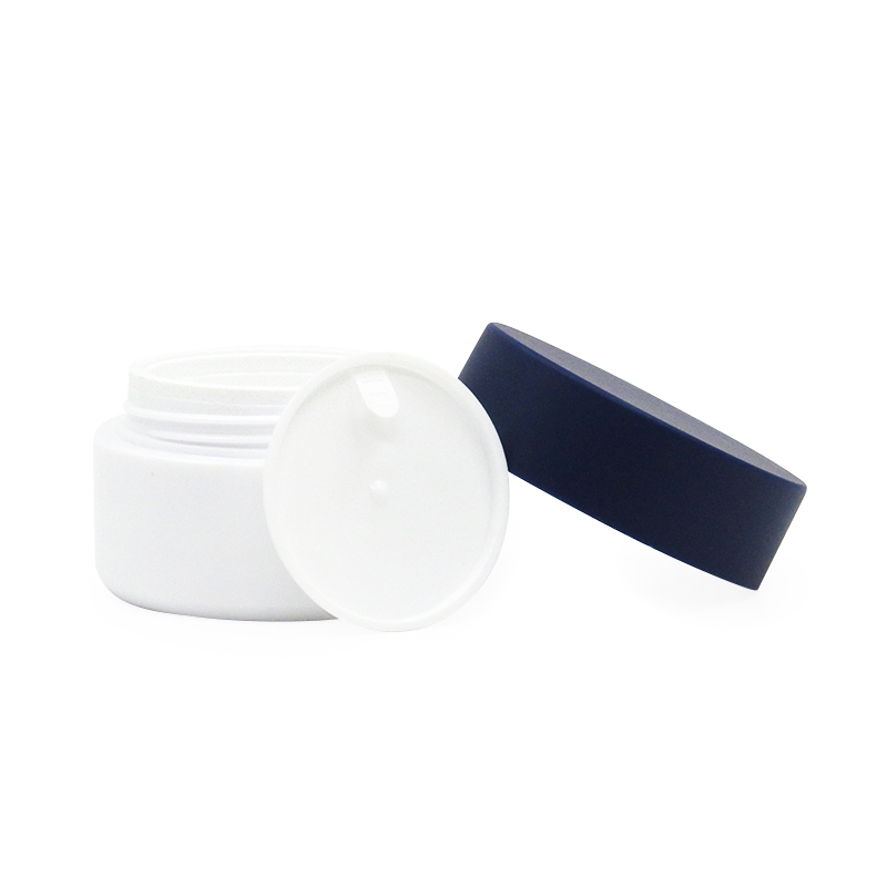 Cosmetic Cream Jar Container 30g White Round Plastic Face Cream Jars with logo