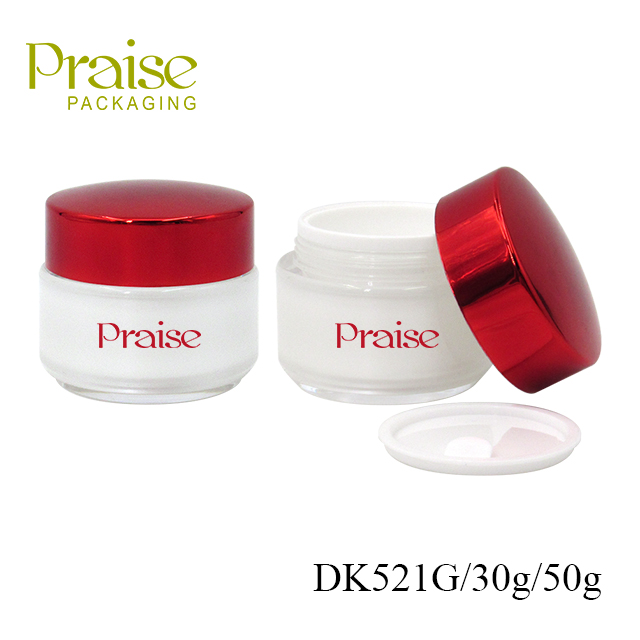 Customized private label plastic white moisturizing cream packaging jars 30g 50g cosmetic face cream containers