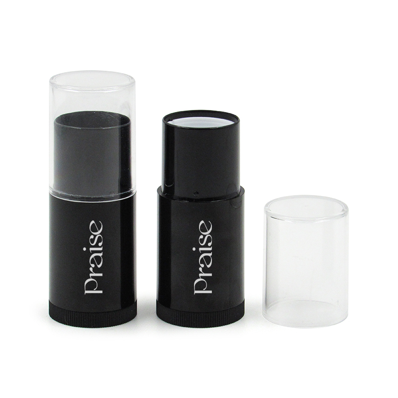 Cosmetic mosquito repellent stick packaging 27g empty solid concealer tube with clear lid round plastic foundation tube
