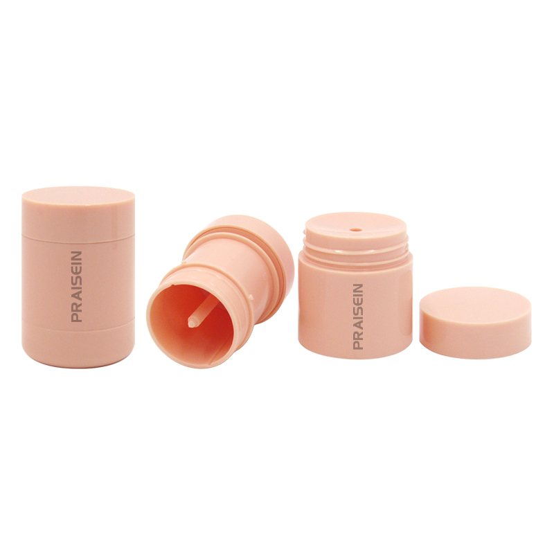 New no logo pink lip balm bottle lip care container wholesale 15g round lip film plastic jar