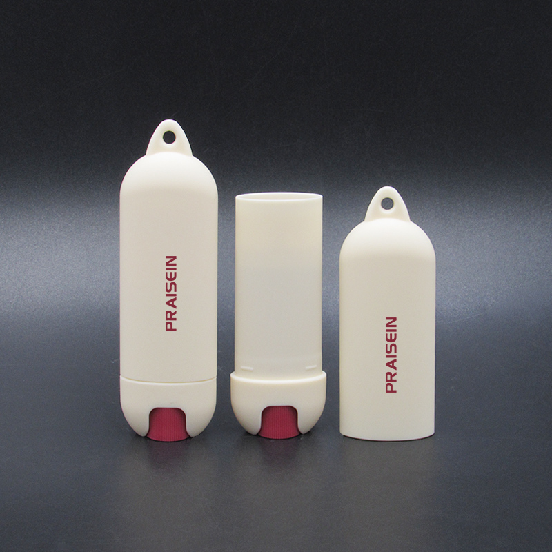 Private label cosmetic lipstick tube with keychain hole 5g empty plastic lip balm container
