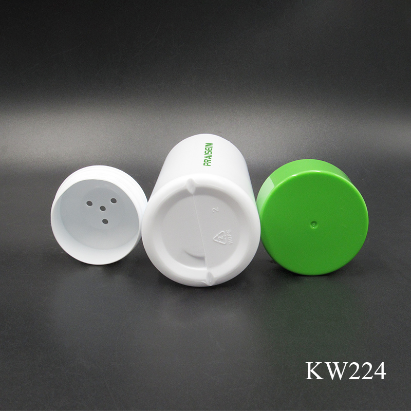 Private Label 100g Round Baby Powder Bottle White PE Plastic Talcum Powder Containers