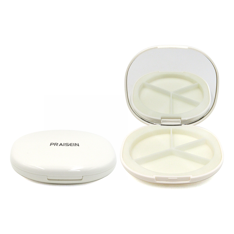 OEM ODM Square 4 color eyeshadow case cosmetics packaging container empty plastic powder compact case