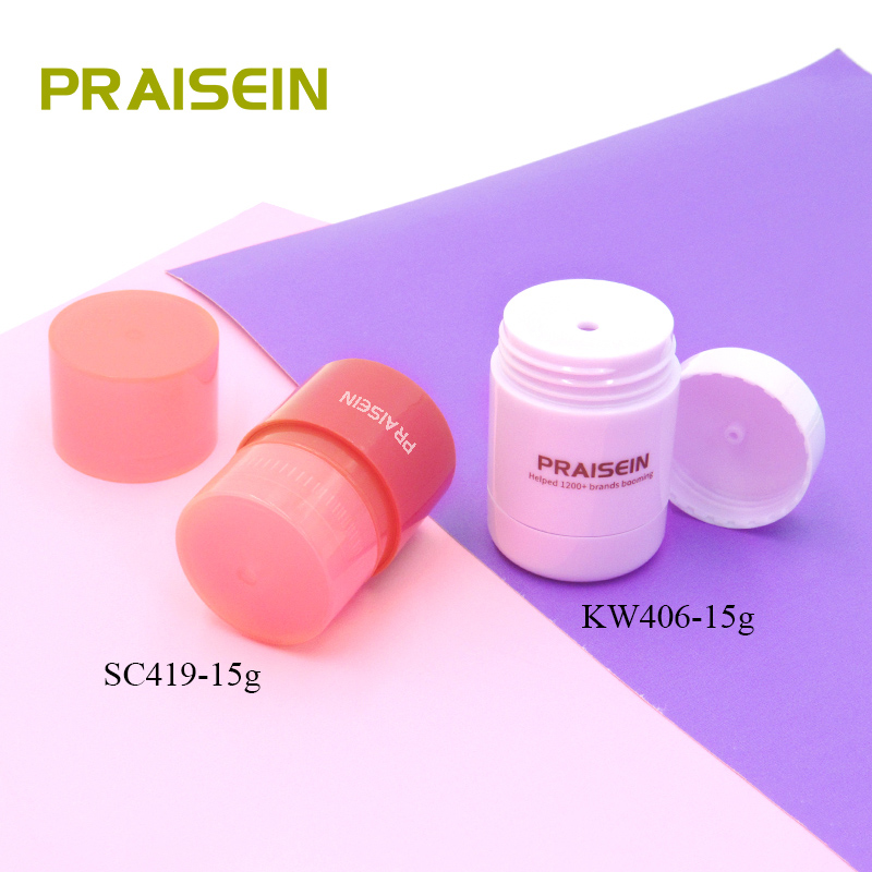 New no logo pink lip balm bottle lip care container wholesale 15g round lip film plastic jar