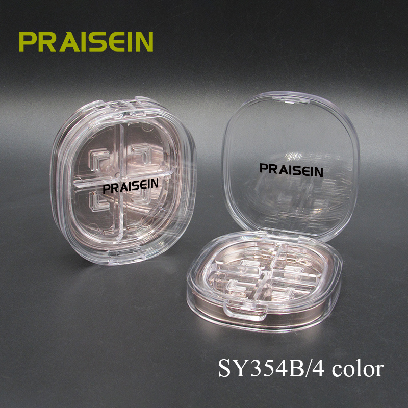 Customized Makeup Eyeshadow Palette square Transparent Eyeshadow case