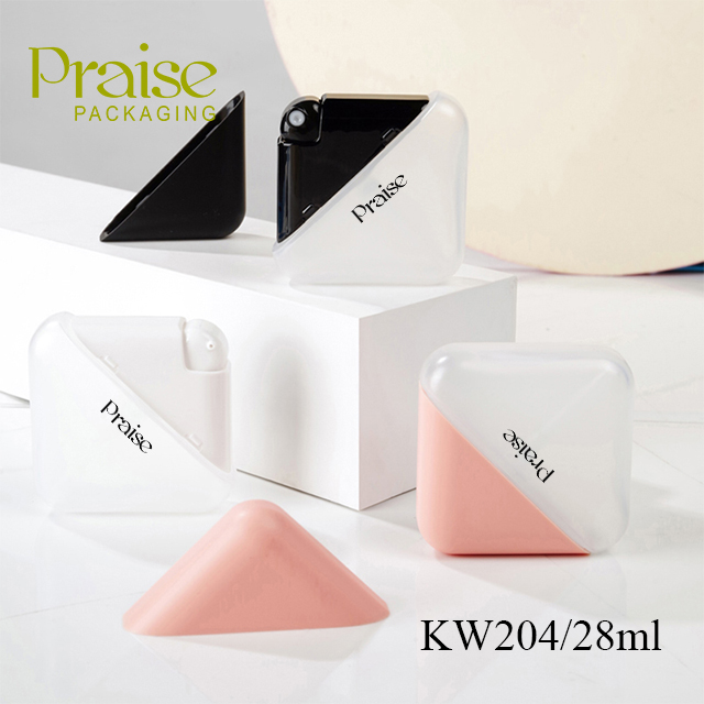 Portable Cosmetic spray bottle custom private label 28ml square empty lotion container with pump plastic packaging wholesale