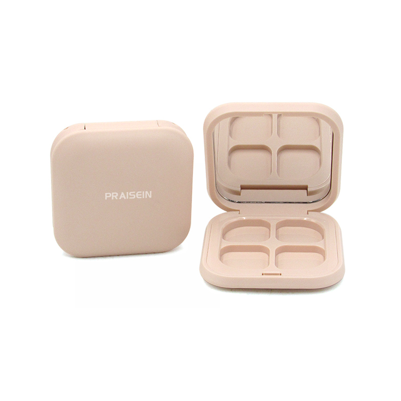 Fashion new item square makeup Eyeshadow powder compact empty case container plastic packaging with mirror & magnetic