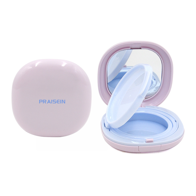Square cosmetic air cushion container empty plastic BB cream foundation compact air cushion box packaging