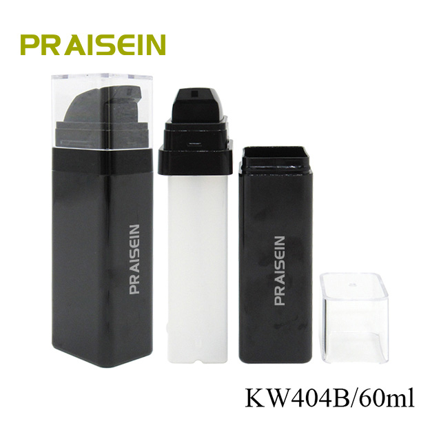 OEM/ODM Label 60ml empty plastic cosmetic container square men's lotion bottle packaging