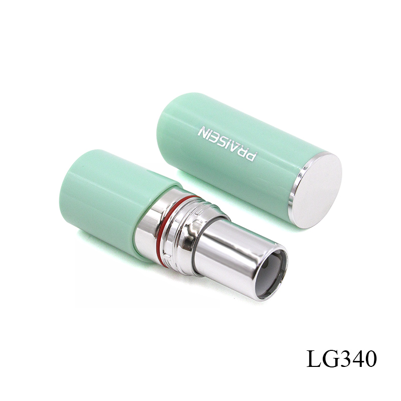 Customized 12.1mm Pearl White Plastic Lipstick Tube Spiral Airtight Empty Lipstick Container