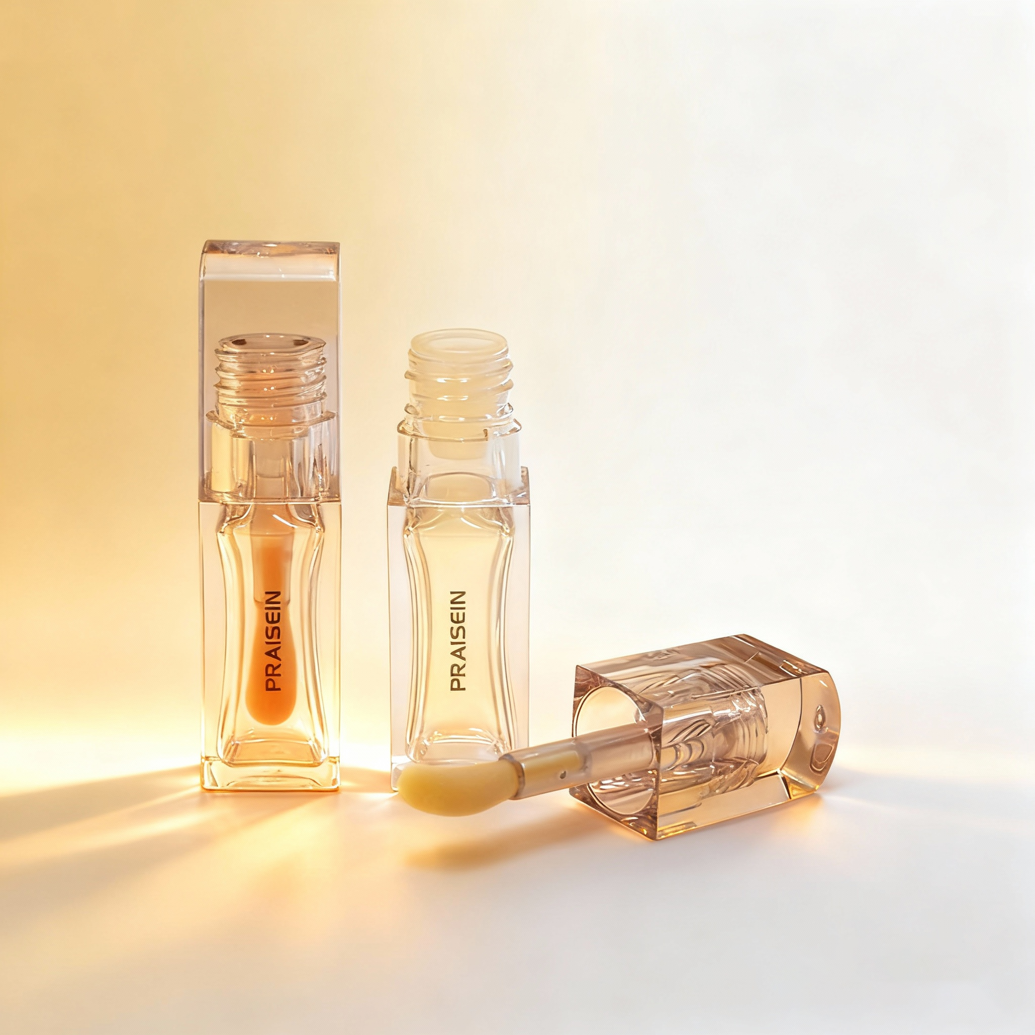 OEM ODM refillable lip gloss tube pink plastic empty cosmetic lip gloss tube with applicator 4ml