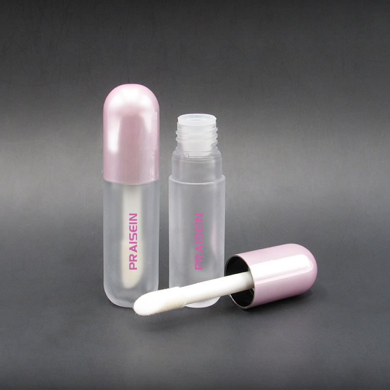 3ml 5ml Round Empty clear Lip Gloss Container Tube Capsule Shaped Cosmetic Lip Gloss Tube Plastic Packaging Factory Customized