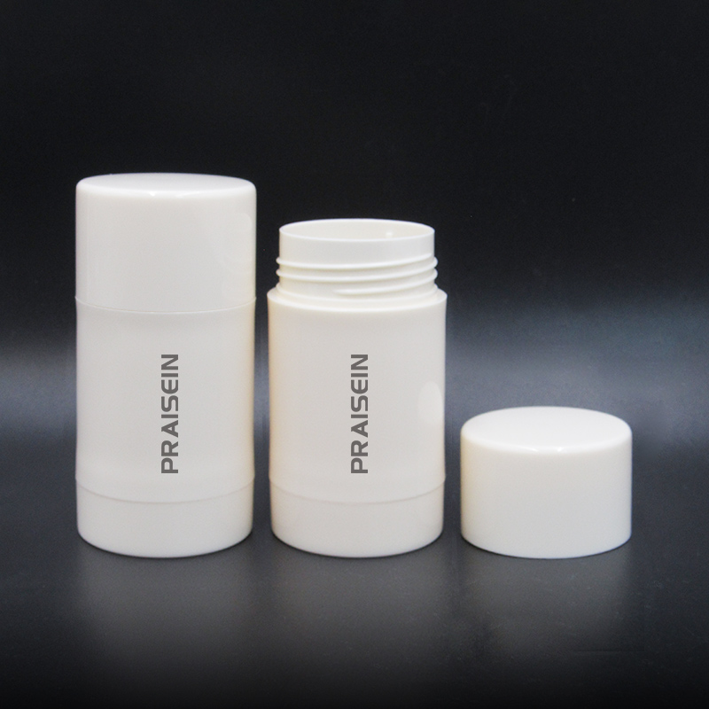 Empty plastic bottle cosmetics deodorant container 40g 50g 75g round body deodorant stick bottle