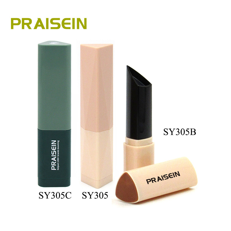 High quality empty foundation stick makeup container private label plastic triangle concealer/blush stick tube