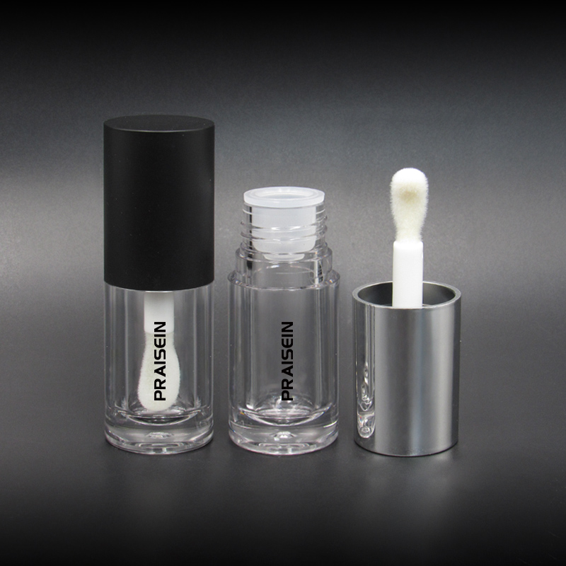 5ml 8ml Round Transparent Lip Gloss Tube with Applicator Custom Liquid Blush Container Wholesale