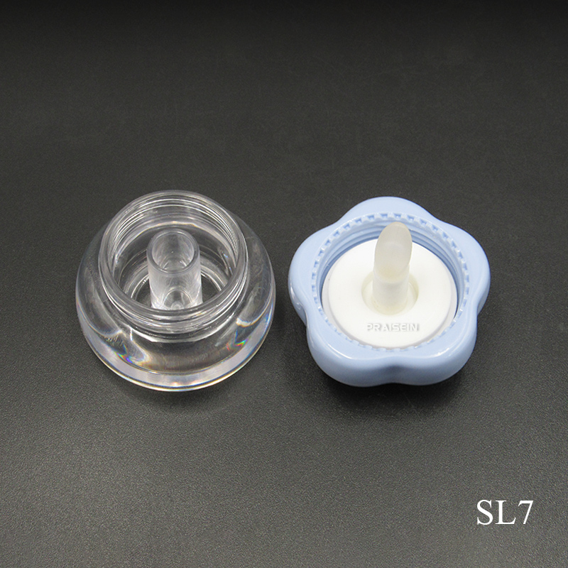 4-5g Transparent Lip Gloss Tube Custom Label Empty Round Plastic Lip Mud Tube with Brush