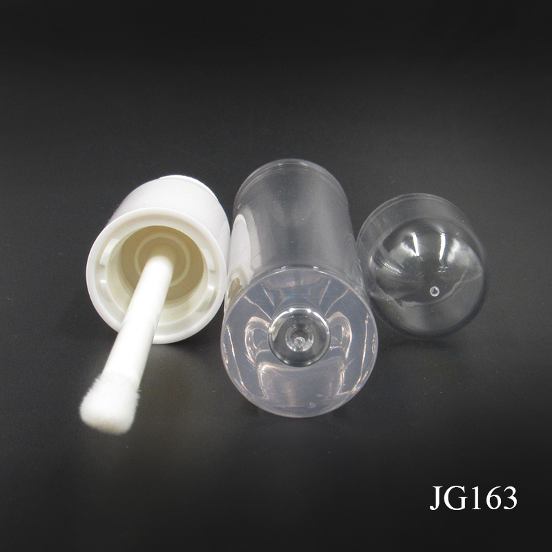 4ml plastic empty round liquid foundation tube container with powder puff, custom label cosmetic packaging