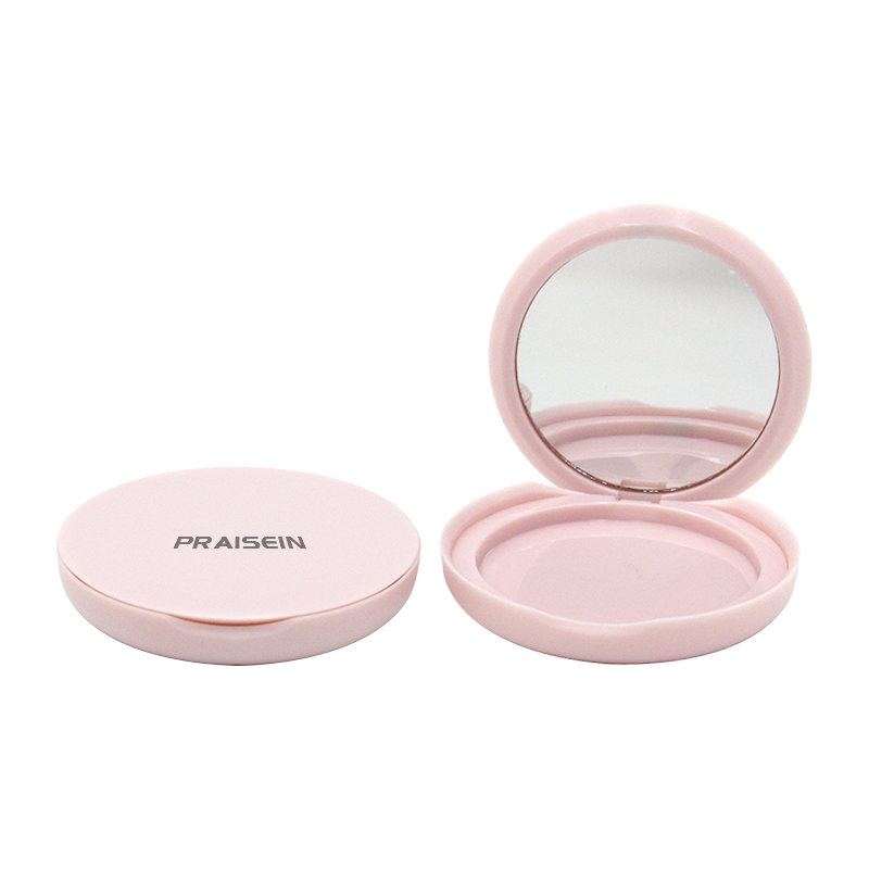 Production of magnetic adsorption cosmetic powder compact with mirror circular plastic eye shadow case