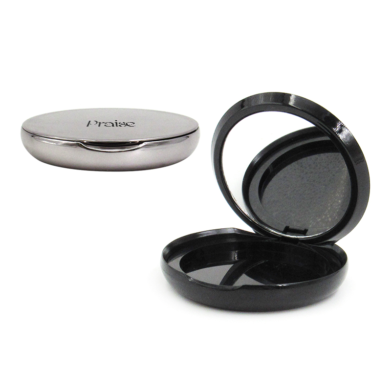 Production of magnetic adsorption cosmetic powder compact with mirror circular plastic eye shadow case