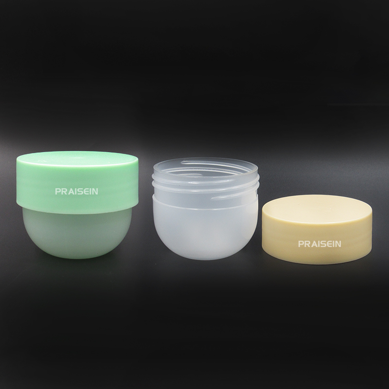 Supply the newly designed plastic skin cream packaging container 150g/200g/250g/260g round wide mouth body cream jar with roller