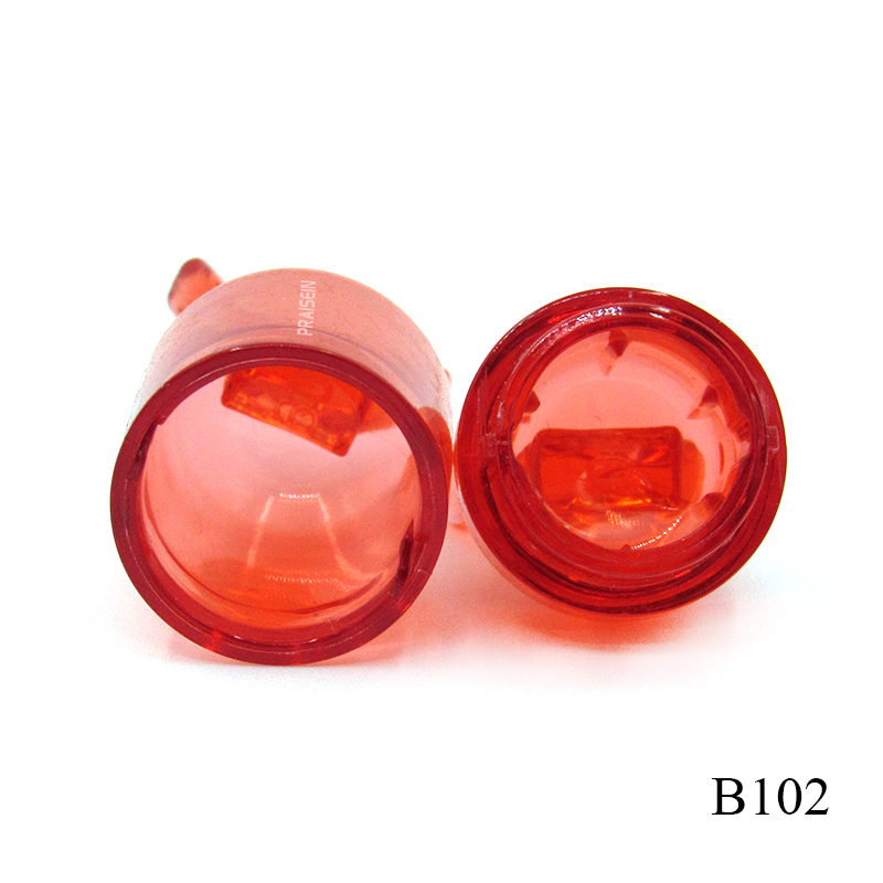 Custom empty red candy shaped plastic lip balm containers, lovely lipstick sample tube packaging