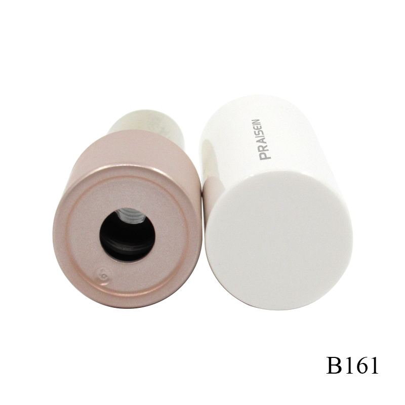 Spray metallic color round empty lipstick container custom clasp type flow backward lipstick tube cosmetic packaging