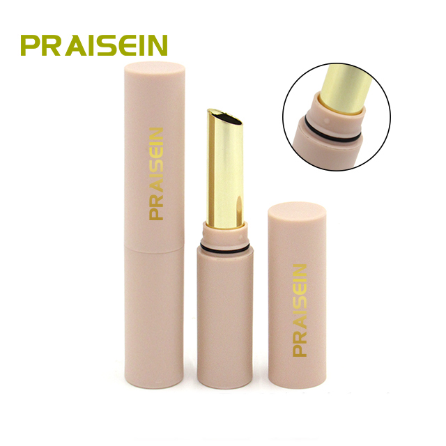 Manufacturer wholesale cosmetics air tight lipstick tube, circular empty lipstick plastic container packaging custom