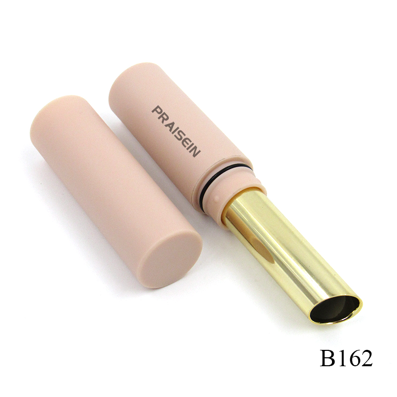 Manufacturer wholesale cosmetics air tight lipstick tube, circular empty lipstick plastic container packaging custom