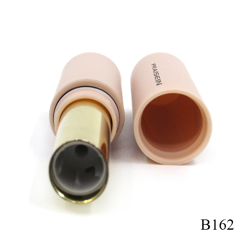 Manufacturer wholesale cosmetics air tight lipstick tube, circular empty lipstick plastic container packaging custom