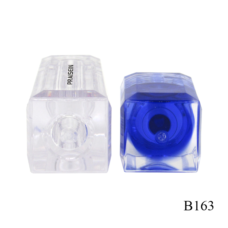 Private label custom lip gloss container packaging 1.65ml square plastic lip gloss empty tube with colored lid