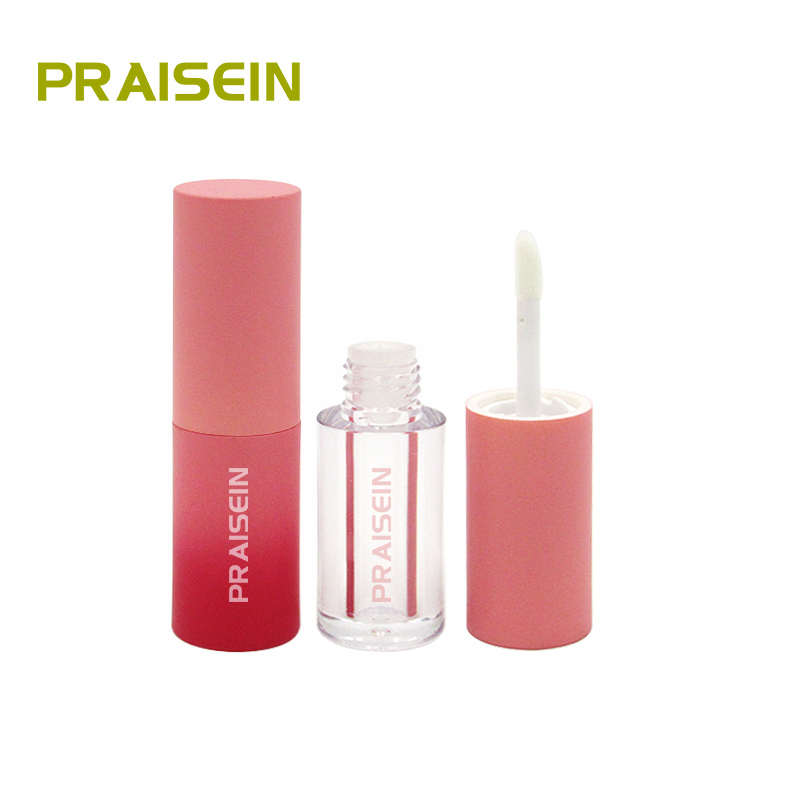 2.5ml round lip glaze container plastic tube transparent lip gloss tube custom private label