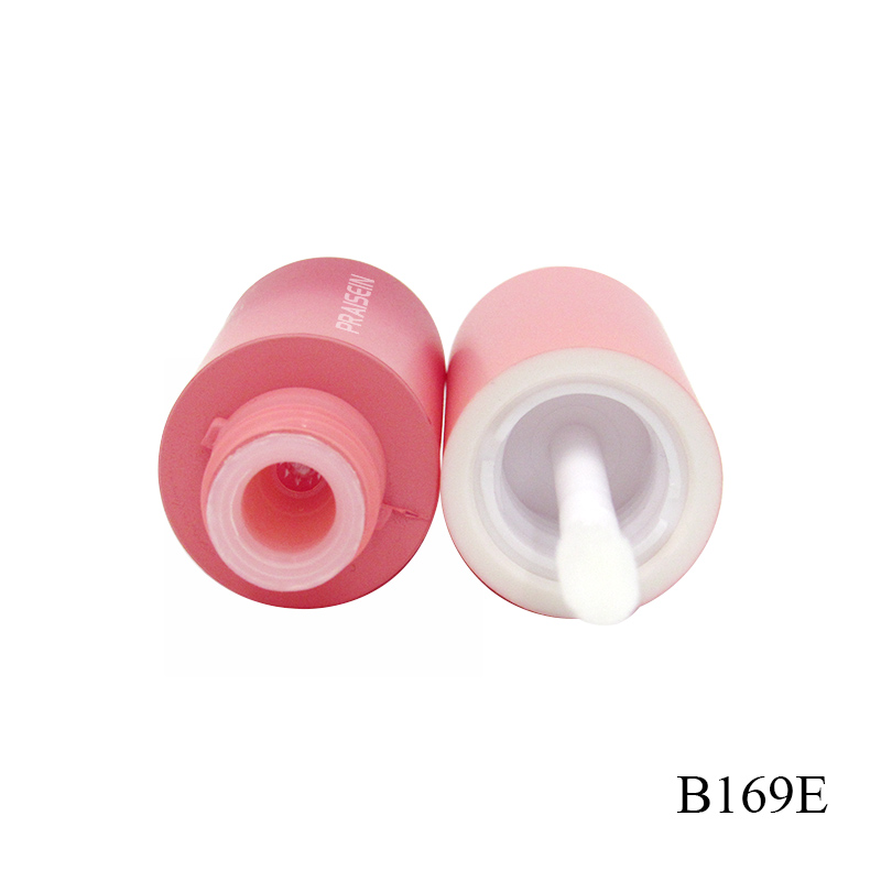 2.5ml round lip glaze container plastic tube transparent lip gloss tube custom private label