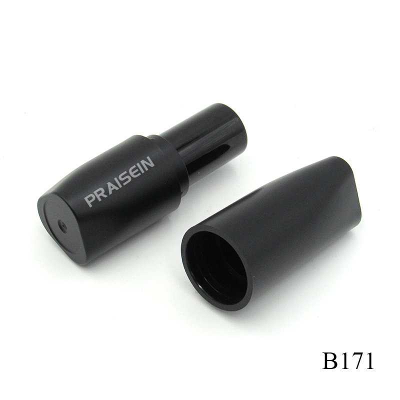 OEM ODM Empty plastic triangle base lipstick container weight 38g matte black refillable lipstick tube